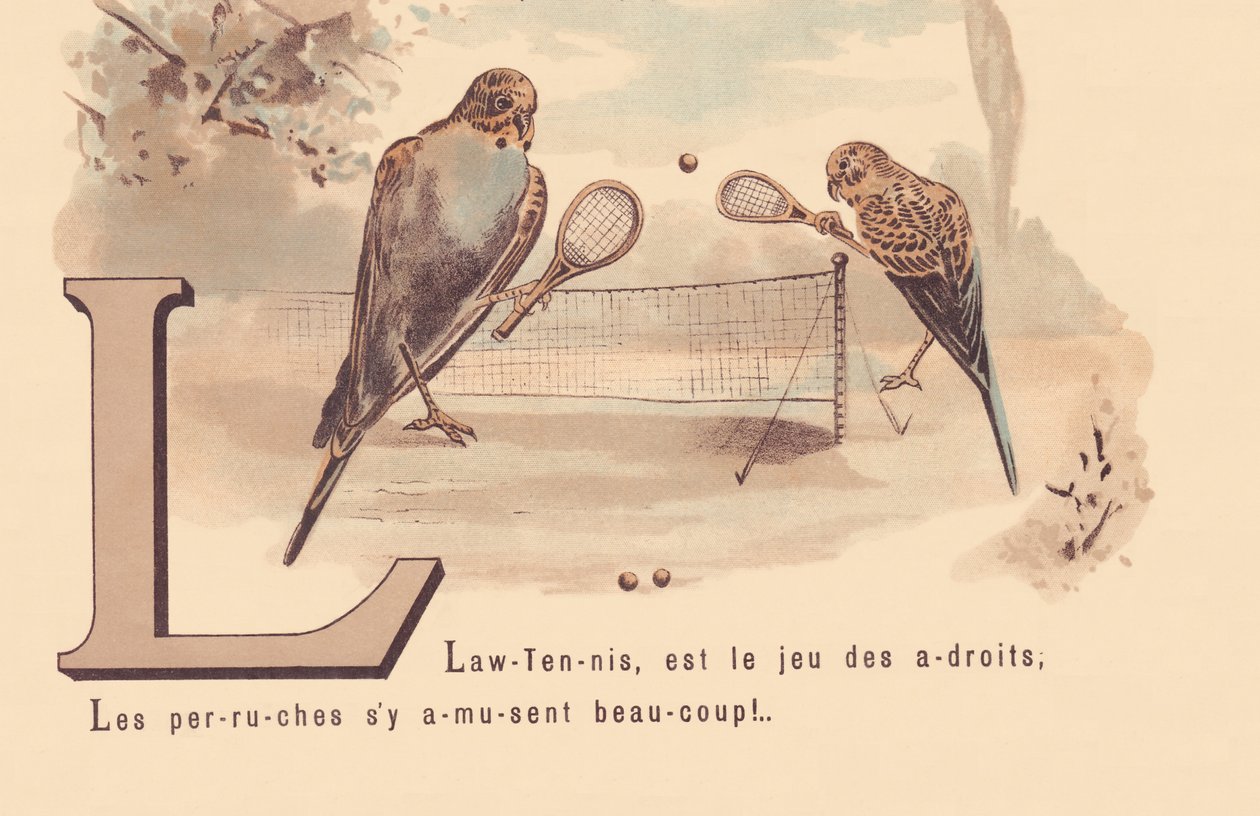 L: Lawn-Tennis, er de kloge spil; Parakitter har det meget sjovt! af French School