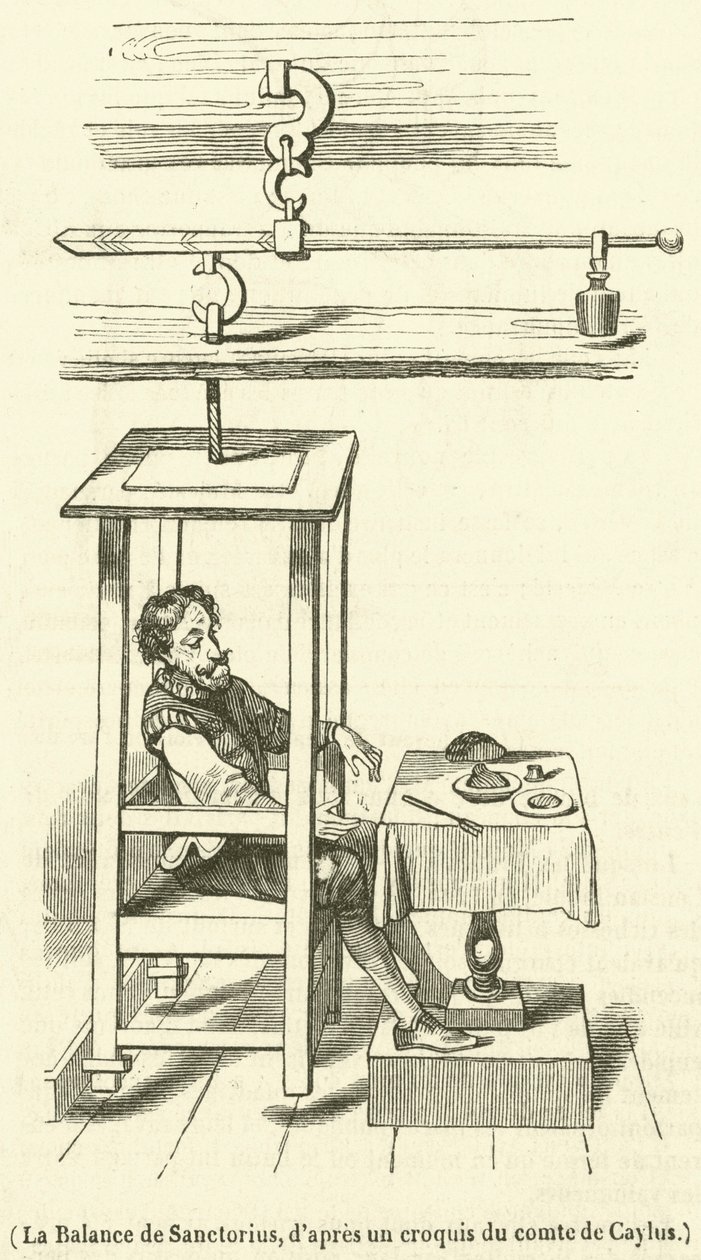 La Balance de Sanctorius (kobberstik) af French School