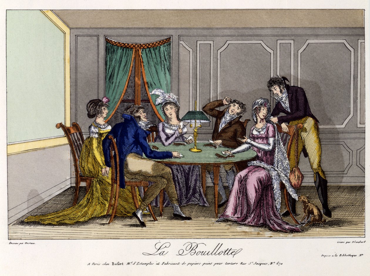 The Hot Water Bottle, ca. 1810 (håndfarvet gravering) af French School