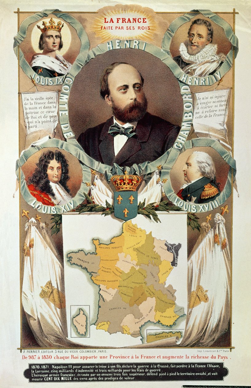 Frankrig lavet af dets konger, Henri Charles Ferdinand Marie Dieudonne (1820-83) greve af Chambord, efter 1870 af French School
