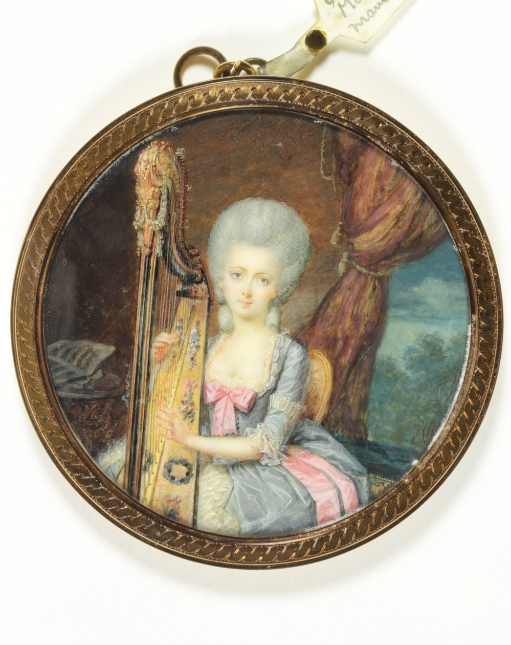 The Marquise de Montesson (emalje) af French School