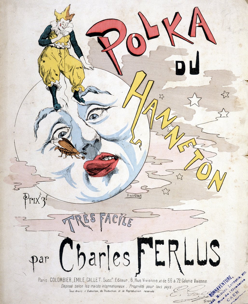 La Polka du Hanneton, af Charles Ferlus - nodecover, slutningen af det 19. århundrede af French School