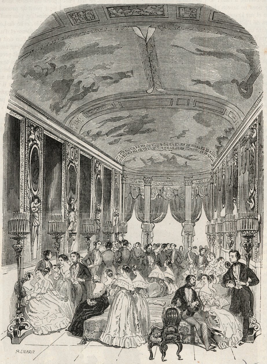 La galerie dit de Lebrun, tjener som chatrum under bal - Hotel Lambert sur l