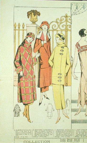 Damefrakker, illustration fra "La Mode du Jour af French School
