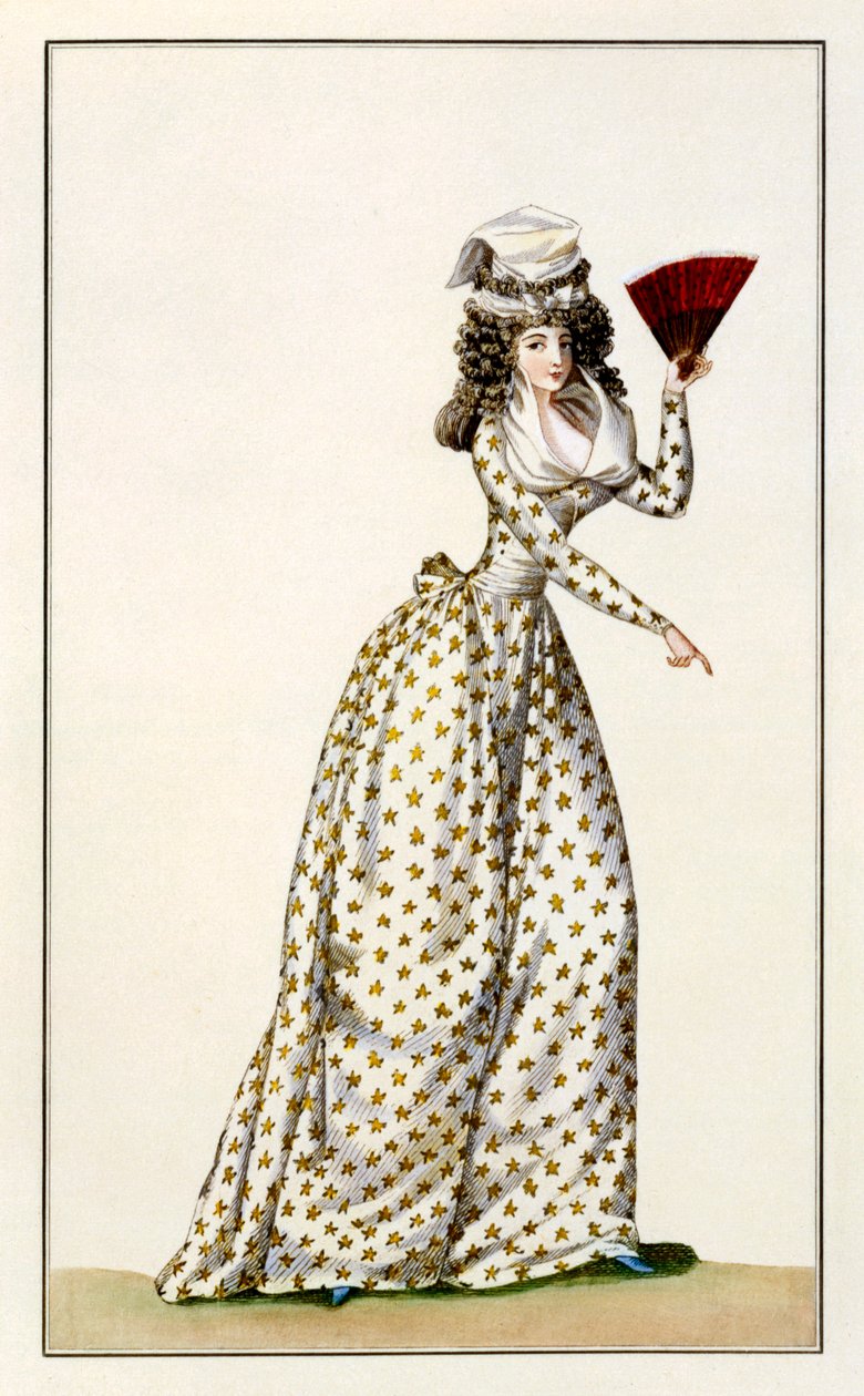 Ladies Robe Etoile fra Journal of Fashion and Taste, 1791 af French School