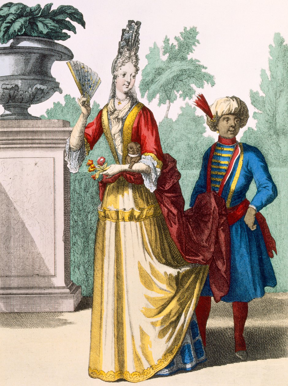 Dame i sommerkjole, ca.1690-1700 af French School