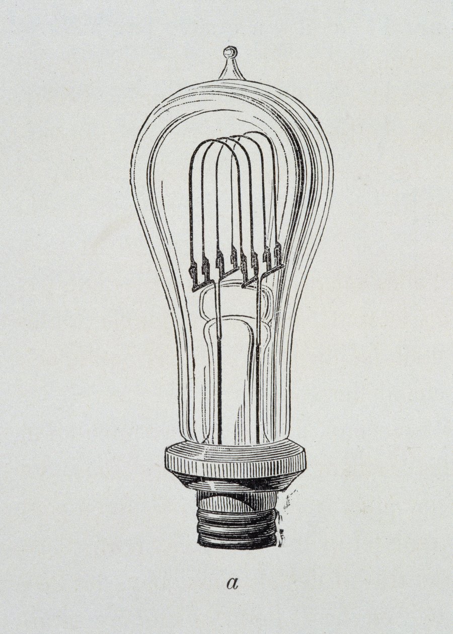 Lamp Edison - i "" The new conquests of science"" af Figutree af French School