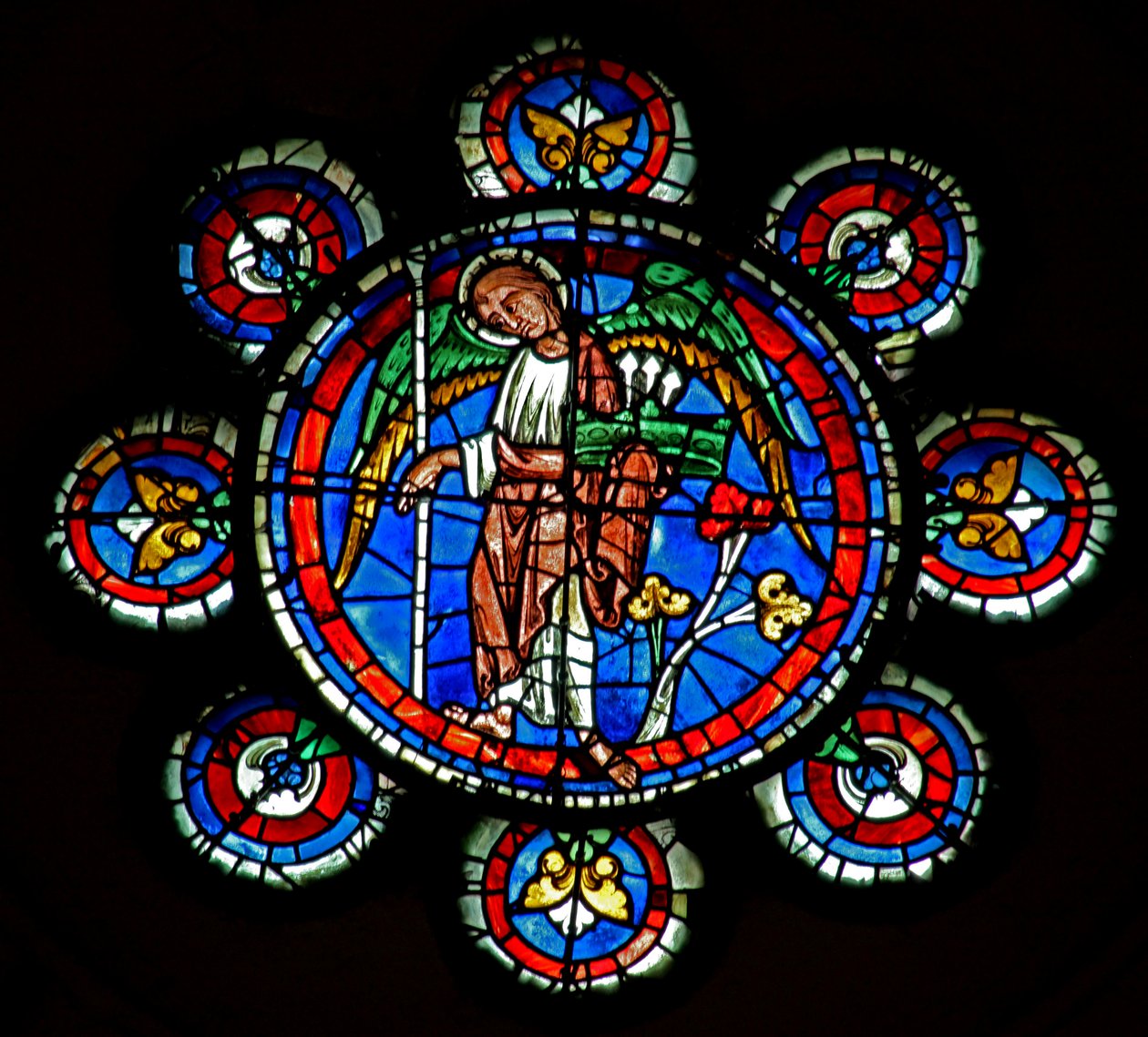 Sidste dom: en engel med lidenskabens spyd (w143) af French School