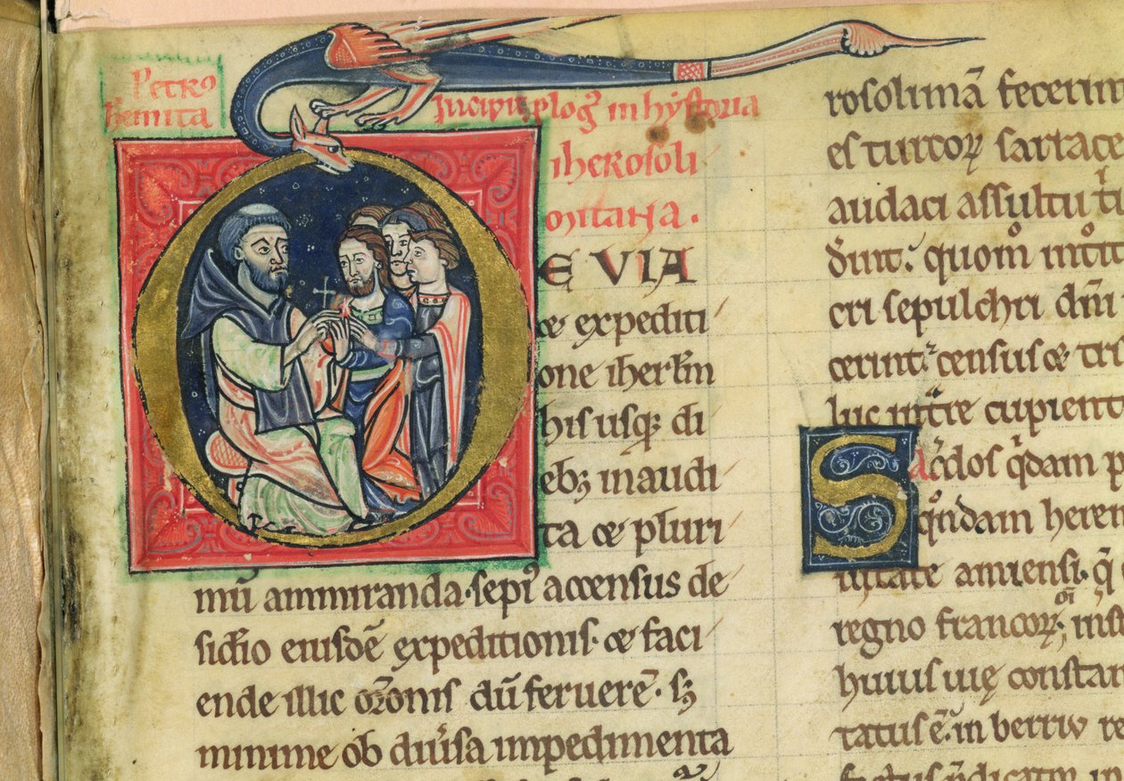 Lat 5128 f.1 Eremitten Peter uddeler kors, fra 
