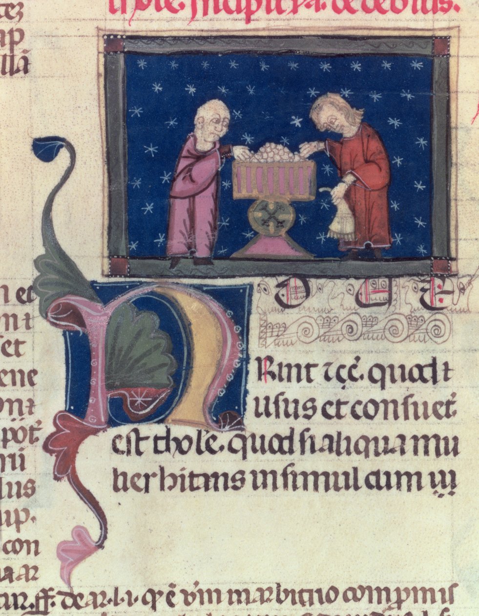 Lat 9187 fol.11v Debitor, fra Customs of Toulouse, 1296 af French School