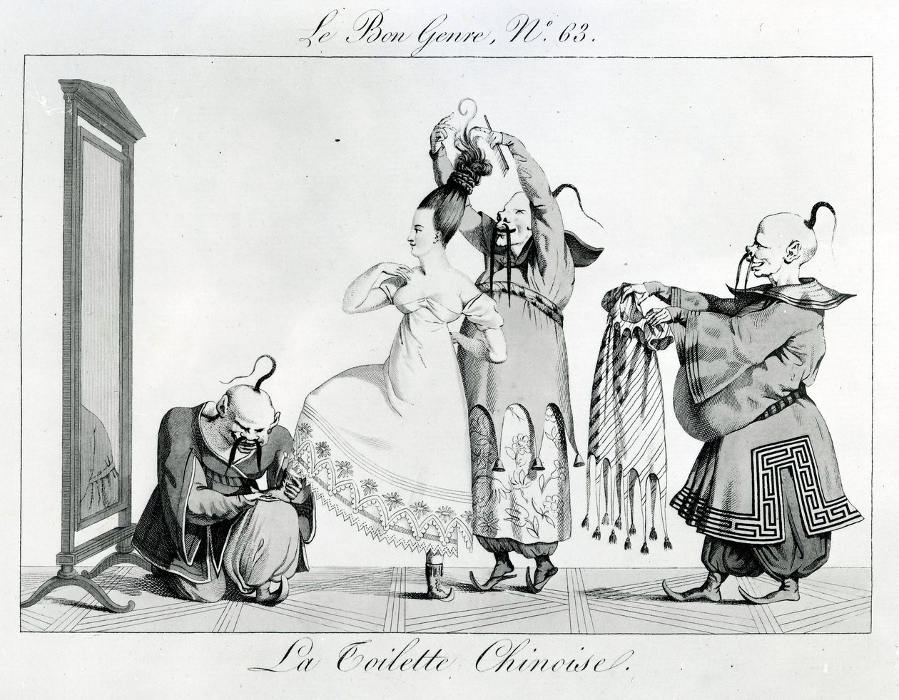 Le Bon Genre - Det kinesiske toilet, 1813 af French School