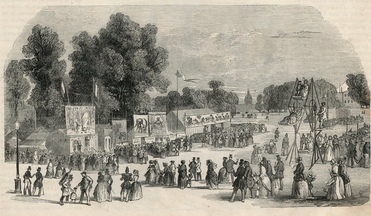 Le Carre Marigny i juni 1848 i Paris - Indgravering i "Tableau-de-Paris" af Edmond Texier 1852 af French School