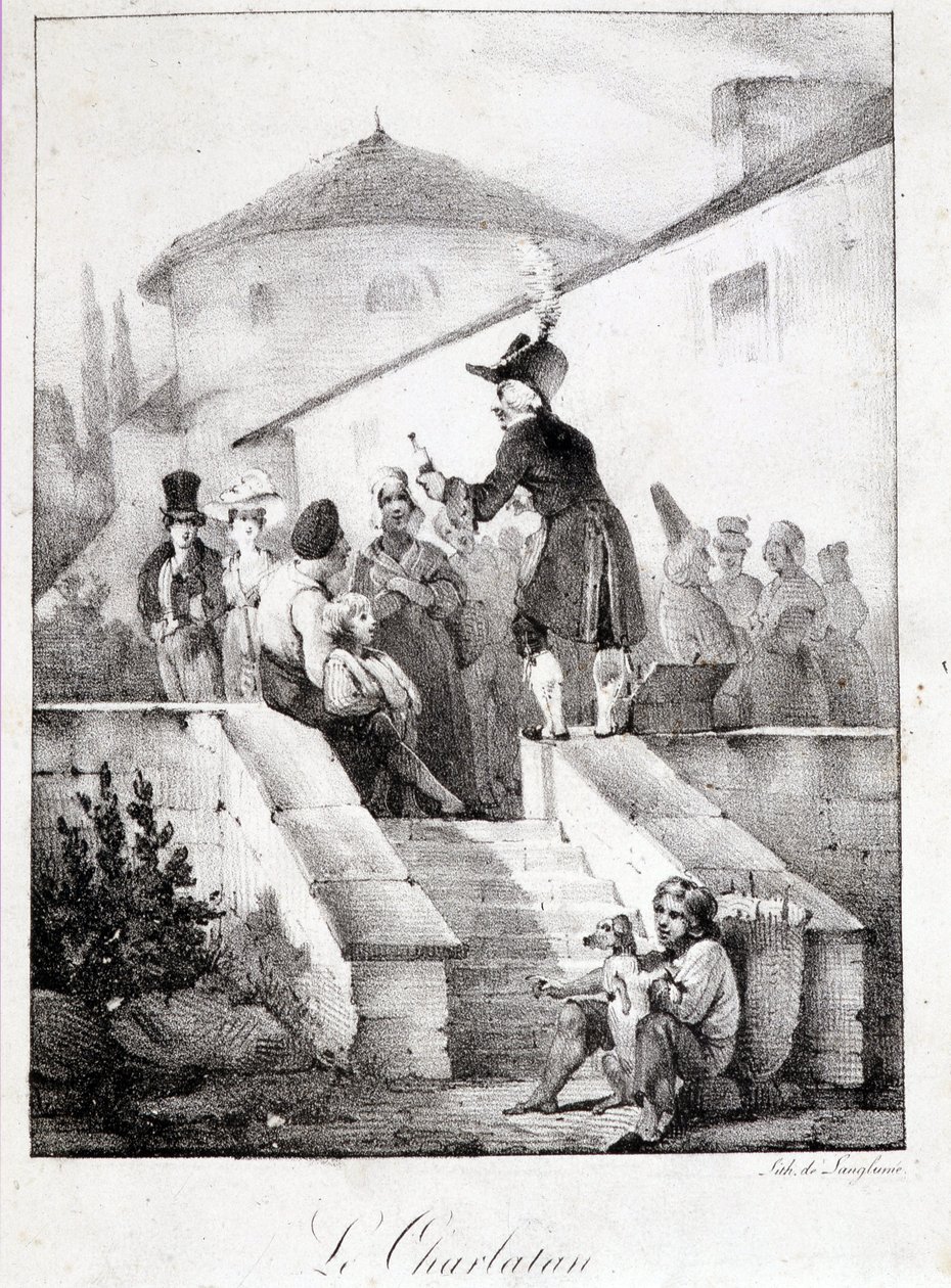 Le Charlatan (sælger af mirakelprodukter) af French School
