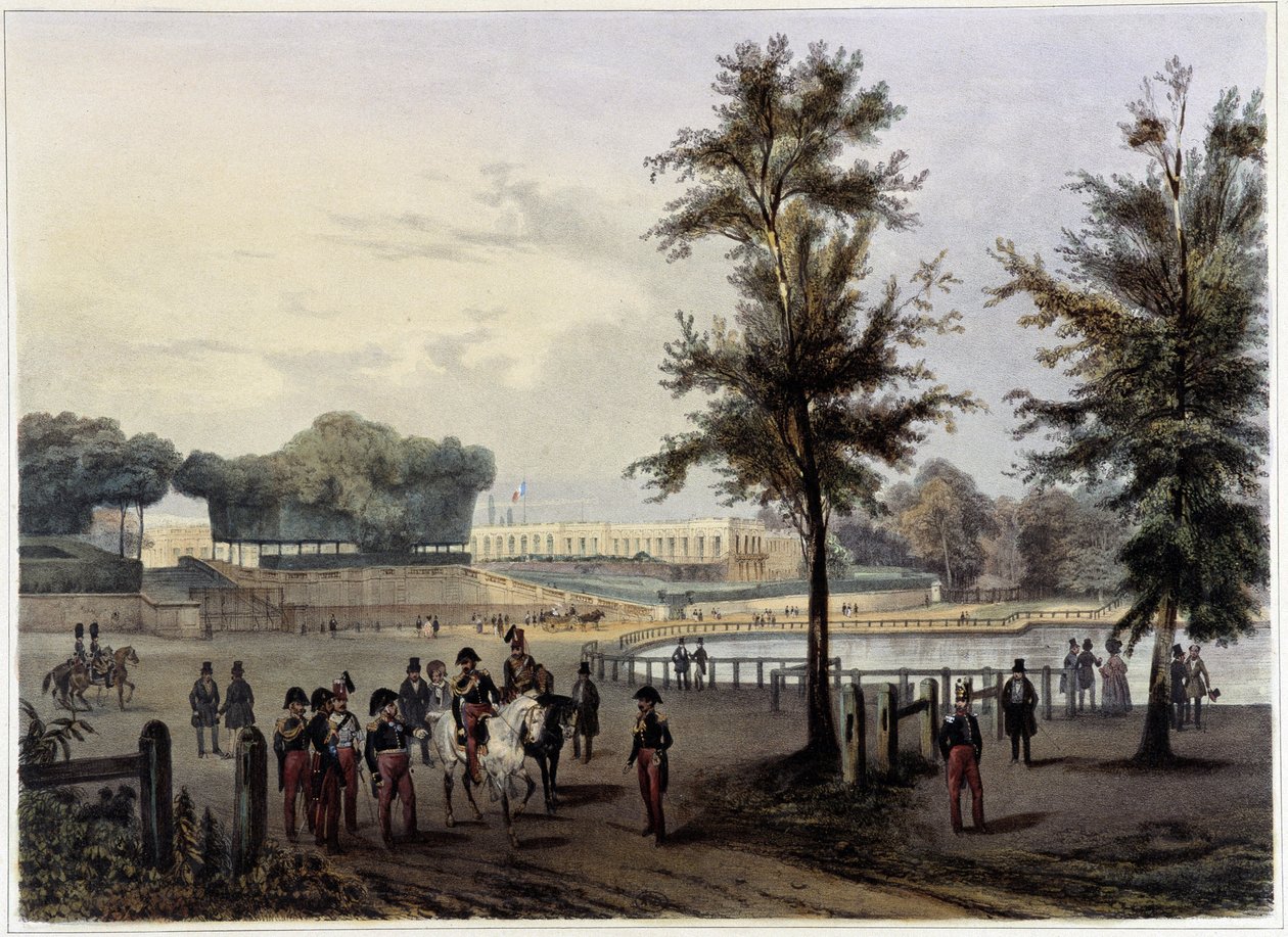 Le Grand Trianon à Versailles - i "Promenade dans Paris et ses environs", designet af Jacottet og Benoist, ca. 1840 af French School