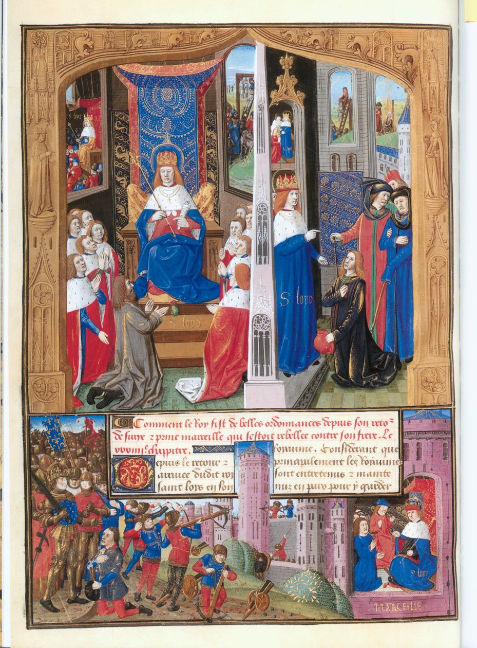 Le Livre des faits Monseigneur Saint Louis af French School