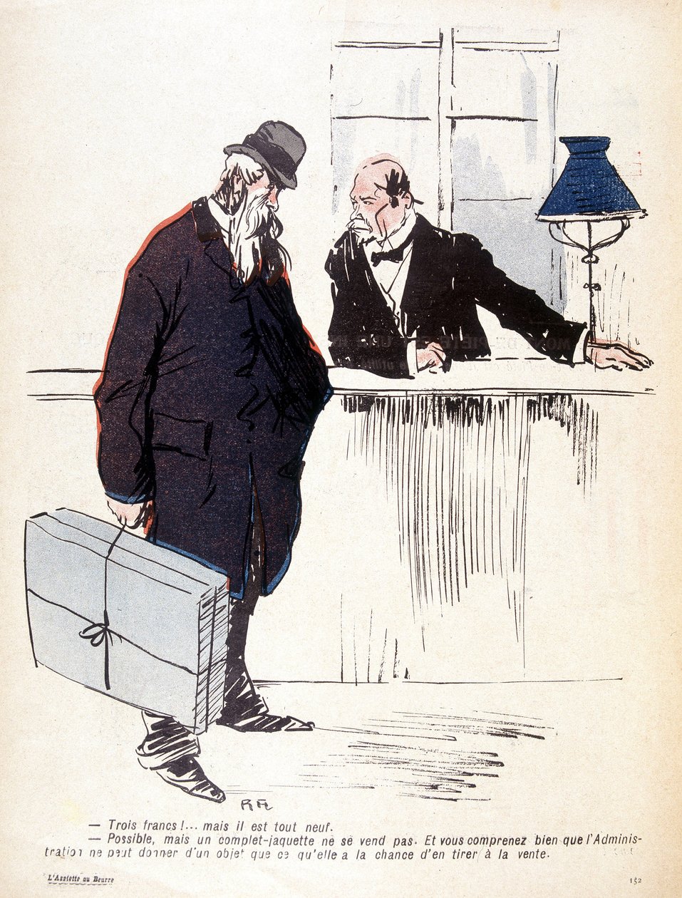 Mont-de-Piété - i "Smørtallerkenen" af 06/03/1905 af French School
