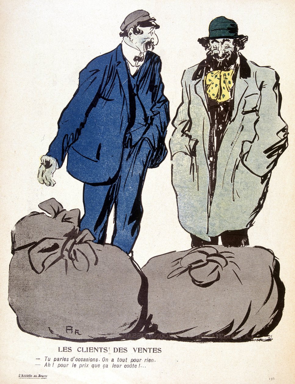 Le Mont-de-Piété: kunder, salg - i “Pladen med smør”” nr. 03/06/1905 af French School