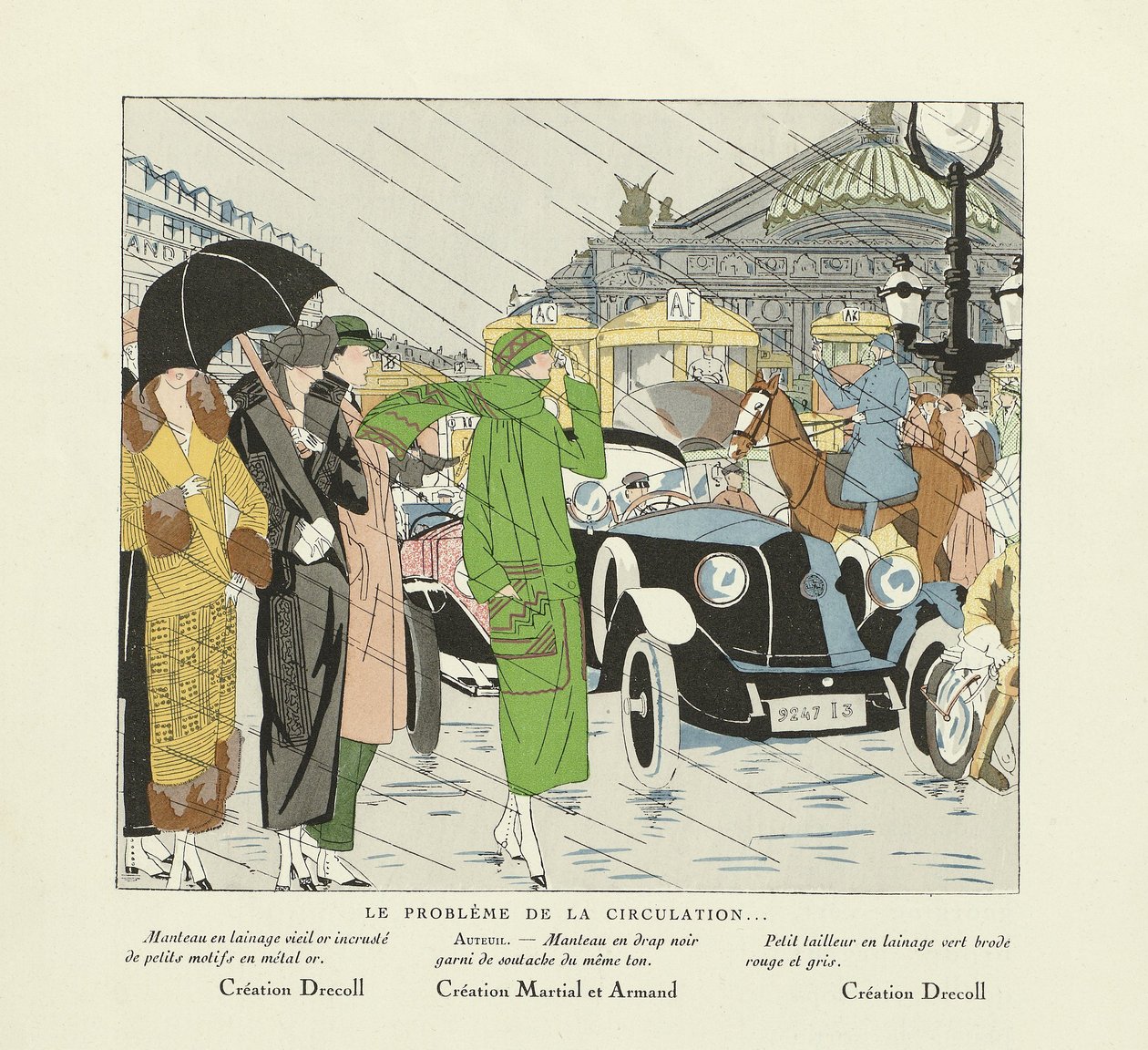 Le Probleme de la Circulation, fra Art-Gout-Beaute, pub.1924(stenciltryk) af French School