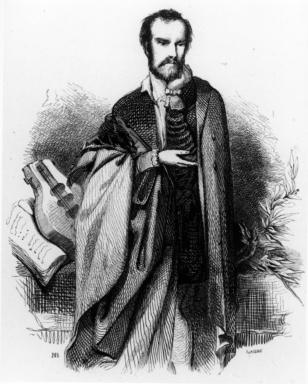 Le Tasse, frontispice til Jerusalem Leveret af Torquato Tasso, 1841-udgave af French School