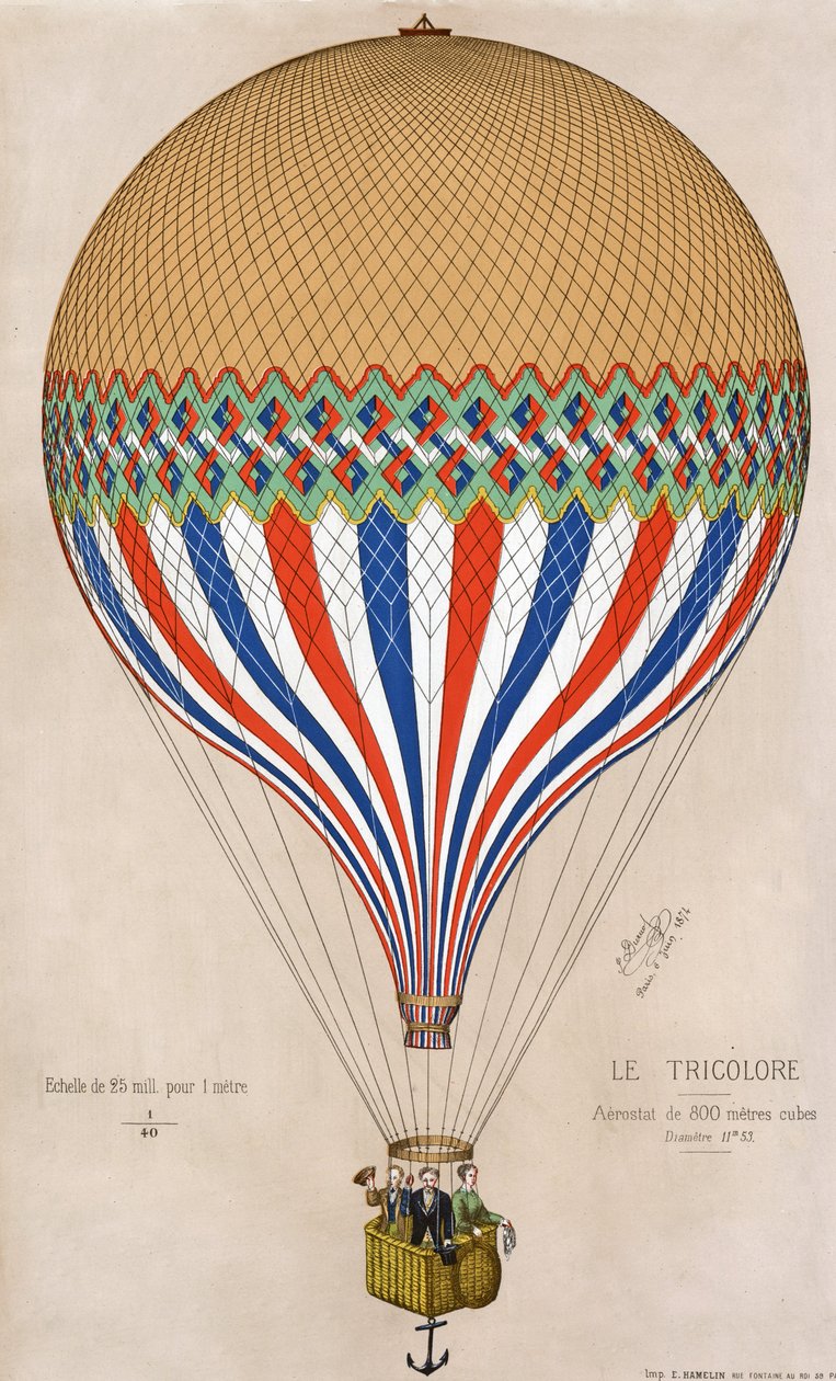 Le Tricolore, udg. 1874 (farve litho) af French School