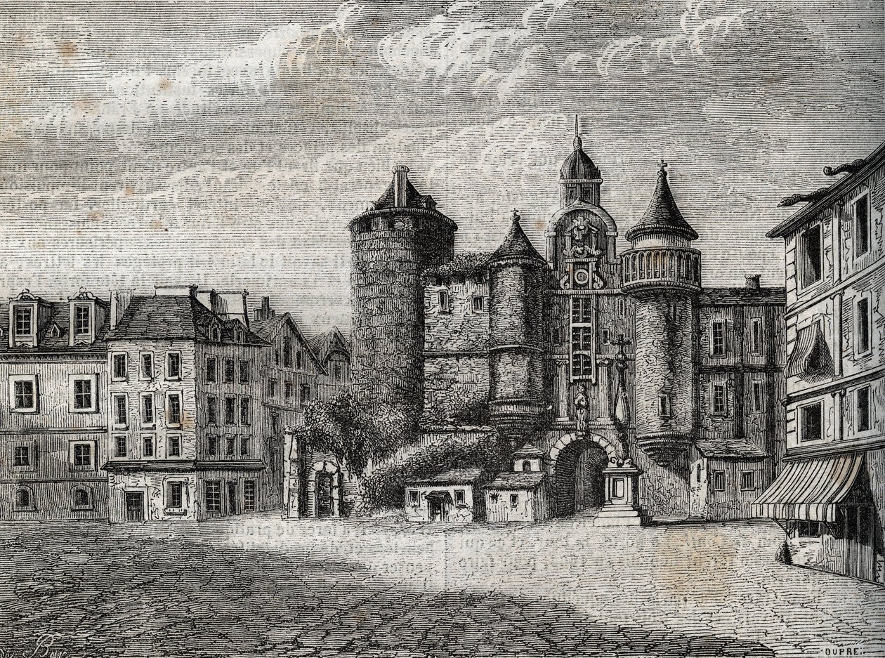 Le Vieux Paris - le Grand Chatelet - Indgravering i "" Paris