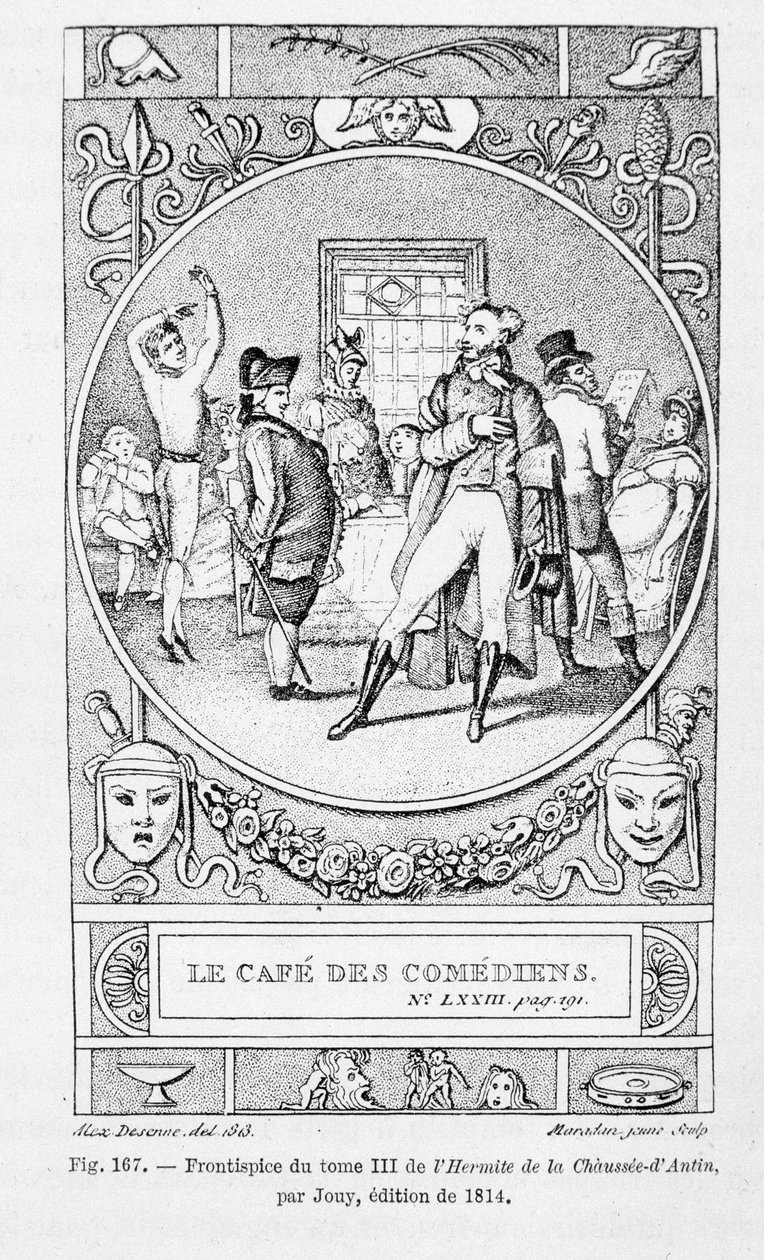 Le cafe des Comediens, frontispice i bind III af "L