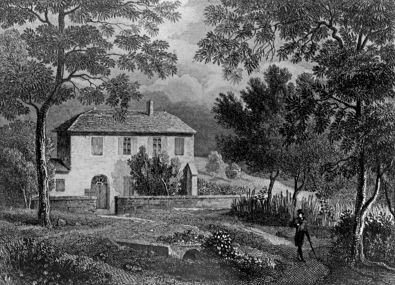 Les Charmettes House of Madame de Warens (1699-1762) nær Chambery, hvor Rousseau (1712-78) opholdt sig af French School