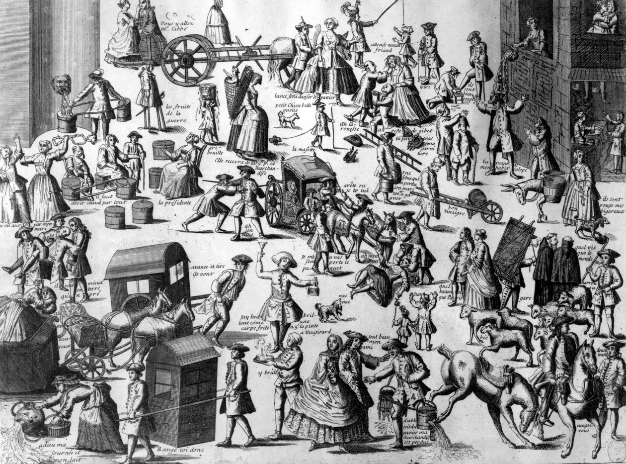 The Embarrassments of Paris, c.1720 af French School