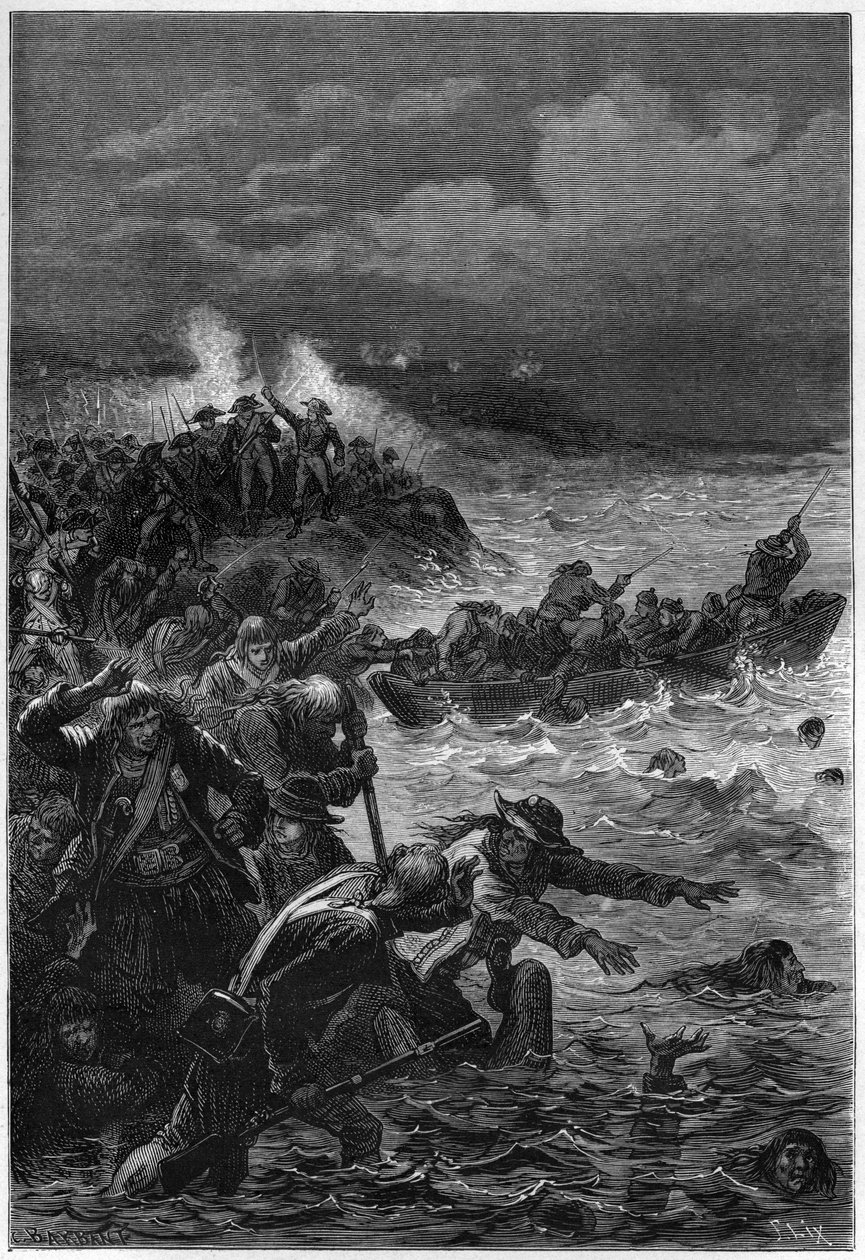 The Vanquished Vendeans at Quiberon af Louis Lazare Hoche (1768-1797), fransk general for revolutionen af French School