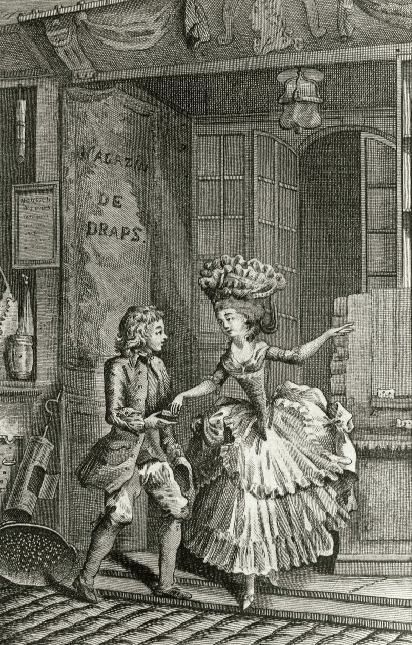 Libertinage - i "Historie dag for dag om en kvinde fra den franske republik", Restif de La Bretonne (1734-1806), Genève 1791-1794. af French School