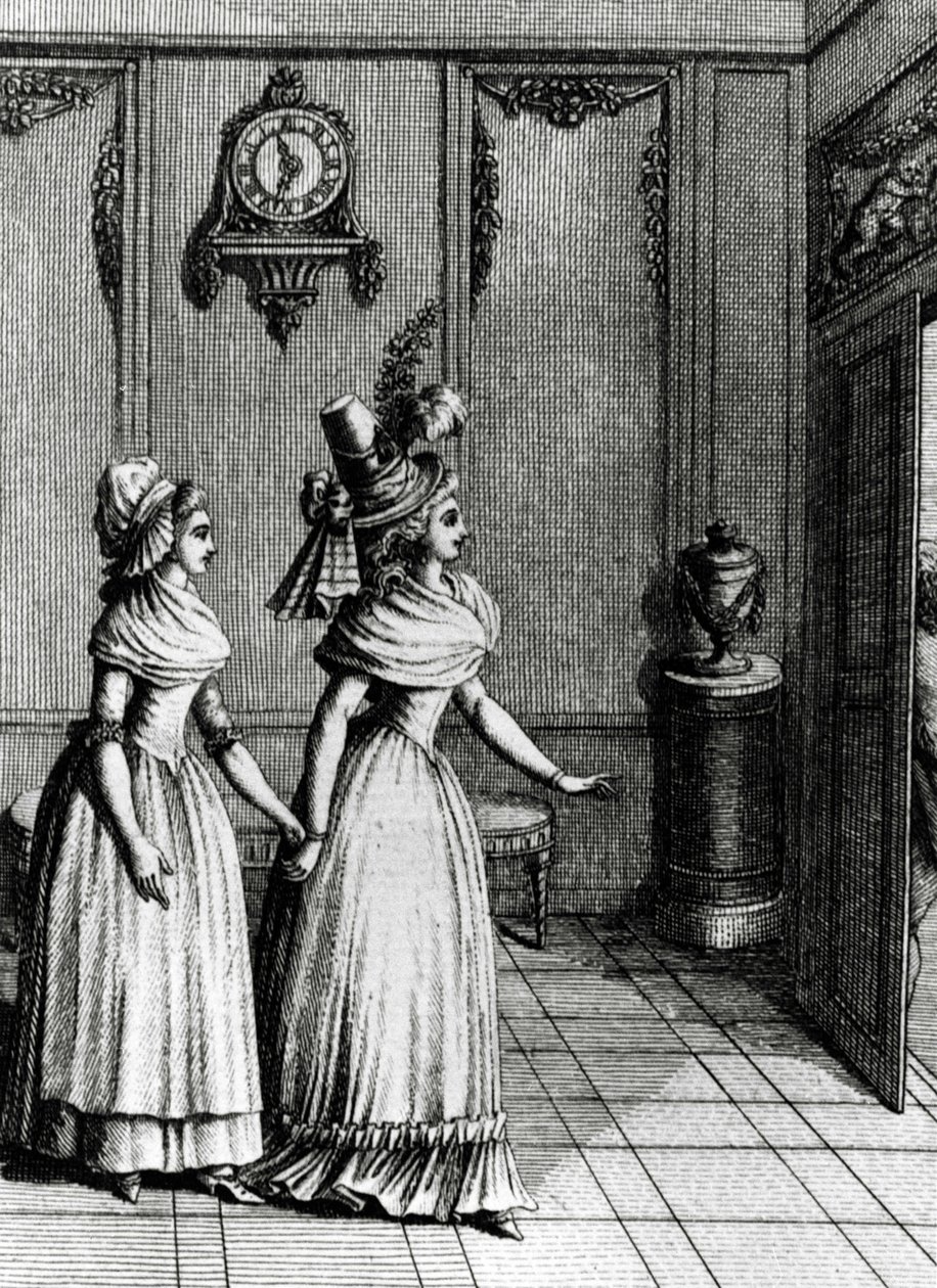 Libertinage - i "Historie dag for dag om en kvinde fra den franske republik", Restif de La Bretonne (1734-1806), Genève 1791-1794. af French School