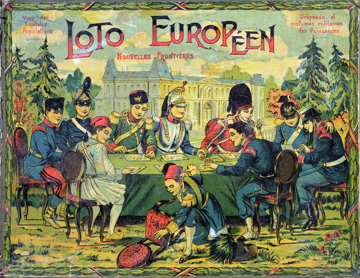 Loto Europeen, fransk version af spillet Lotto for børn, ca. 1900 af French School