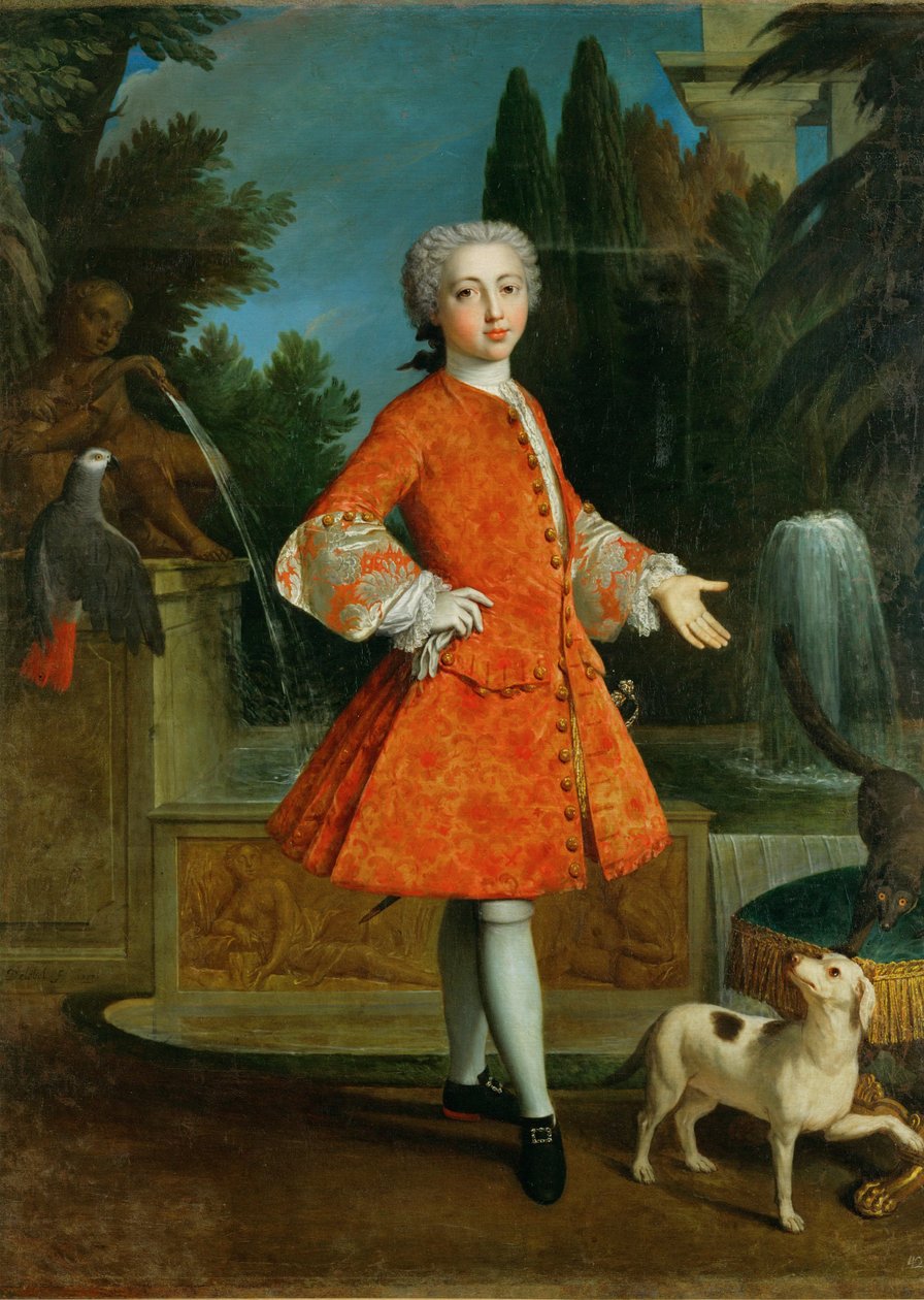 Louis-Philippe, hertug af Orleans som dreng, Duc de ... (maleri på lærred) af French School