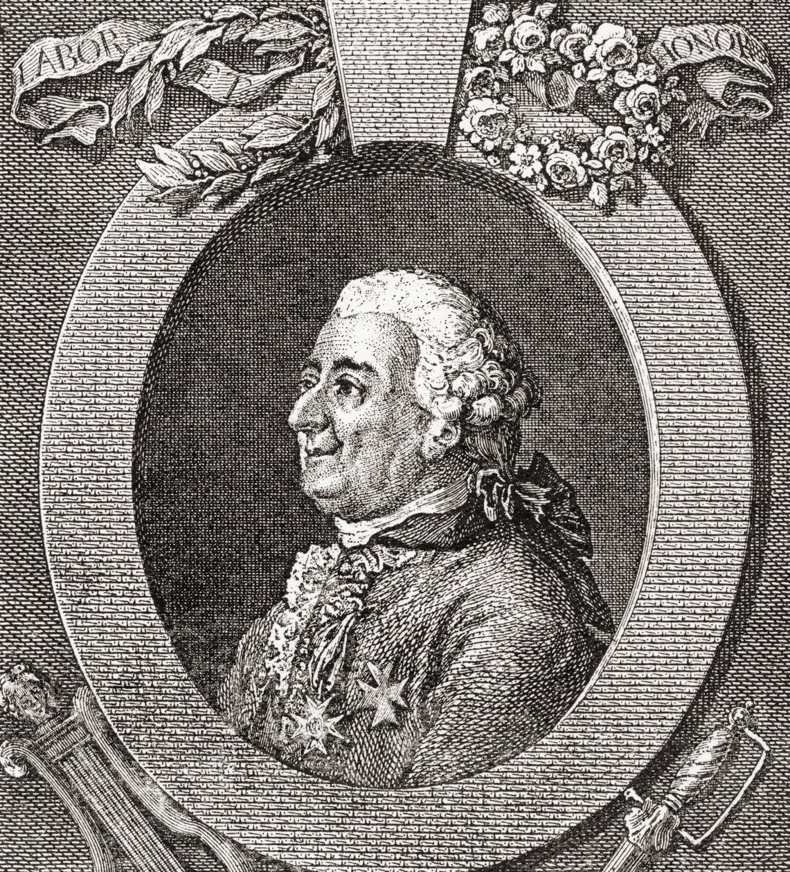 Louis-Élisabeth de la Vergne, comte de Tressan, 1705- 1783. Fransk soldat, læge, videnskabsmand, middelaldermand og forfatter. Fra Les Heures Libres udgivet 1908. af French School