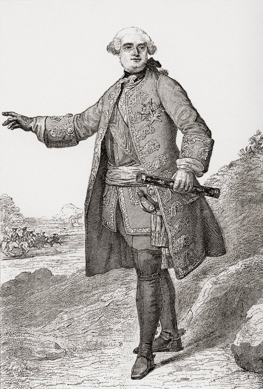 Louis Charles César Le Tellier kendt som hertugen af ​​Estrées, 1695 1771. Fransk militærchef og marskal af Frankrig. Fra Les Heures Libres udgivet 1908. af French School