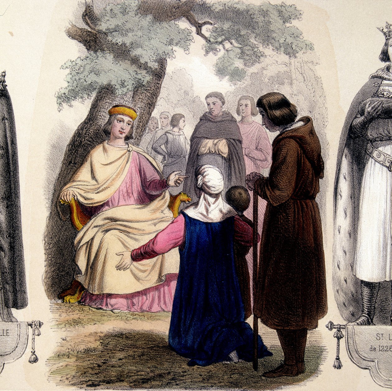Louis IX, dit Saint Louis (1214-1270), der yder retfærdighed under en eg. af French School