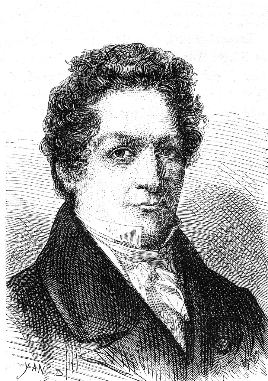 Louis Jacques Thenard (1777-1857), en fransk kemiker, opdagede bor og iltet vand. Indgravering 1867 af French School