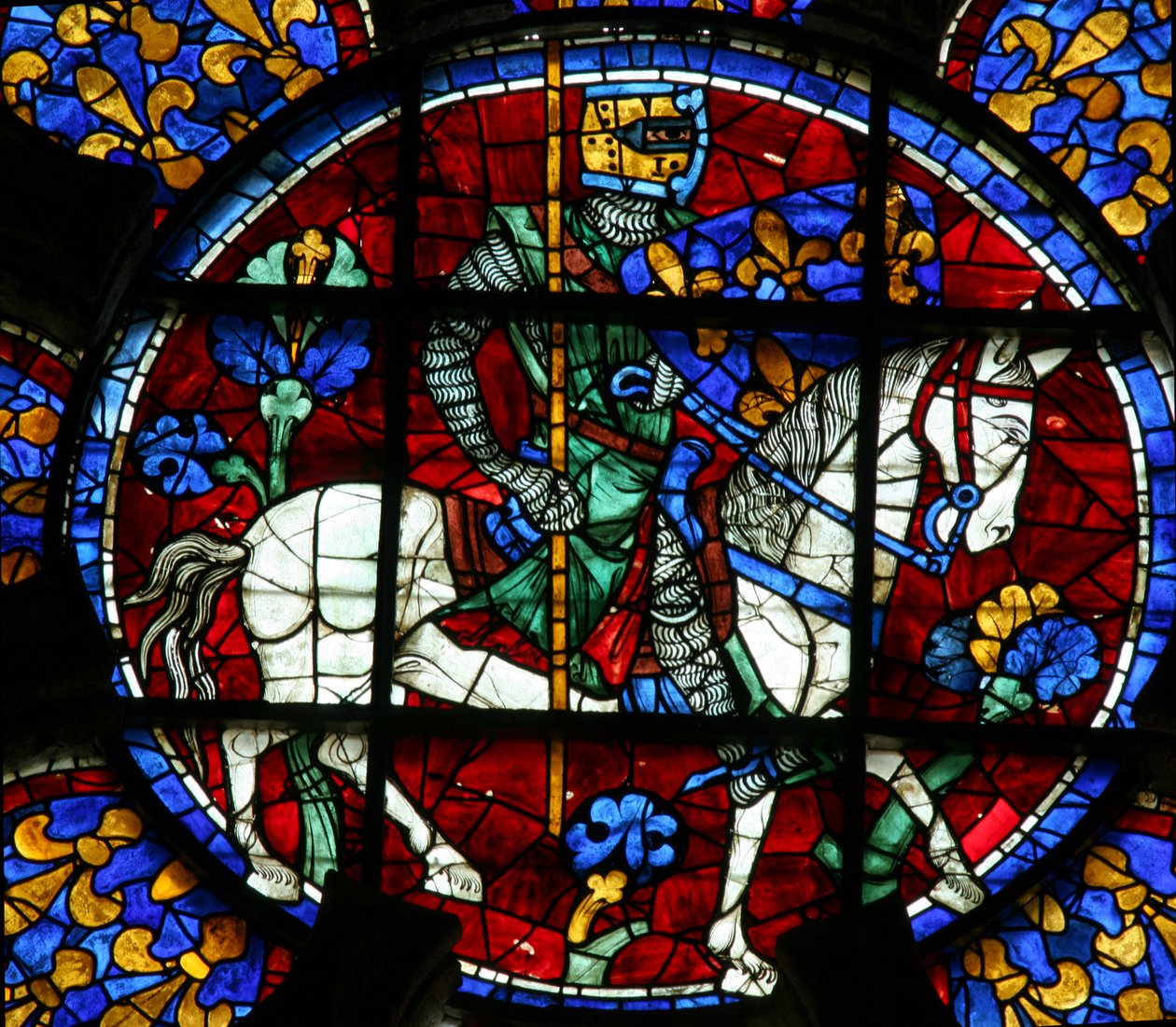 Ludvig VIII som ridder til hest, (w107) af French School