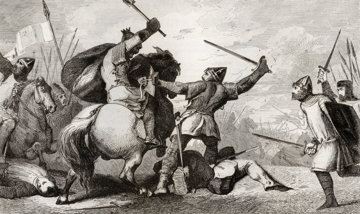 Louis VI (1081-1137) den Store kæmper mod englænderne i slaget ved Brenneville, fra 