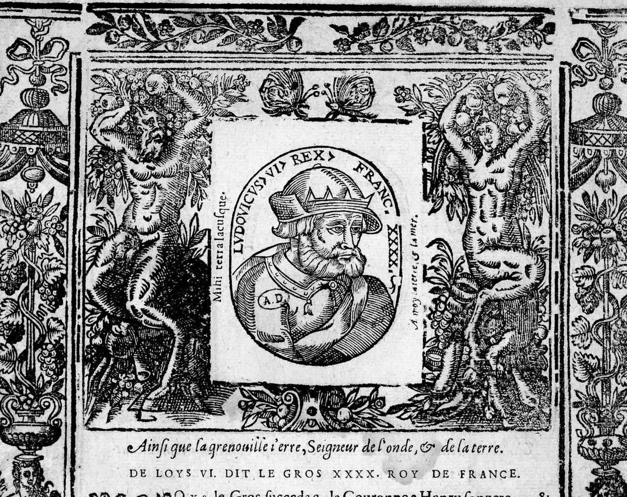 Louis VI Le Gros - i "Portrætter af Frankrigs konger" af French School