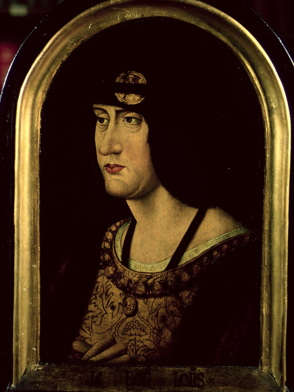 Ludvig XII (1462-1515) ca. 1520 (olie på panel) af French School