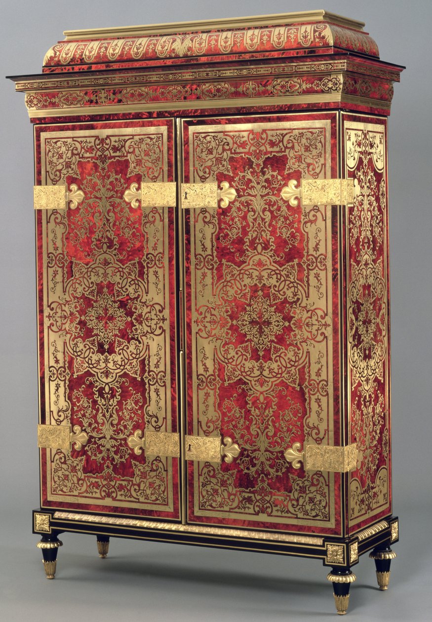 Louis XIV Armoire, ca. 1710 (rød skildpadde med messingindlæg) af French School
