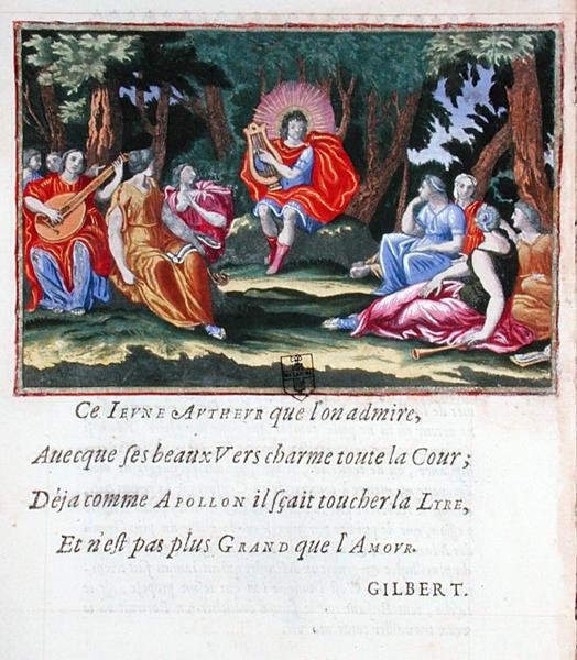 Ludvig XIV som Apollon med de ni muser, fra 