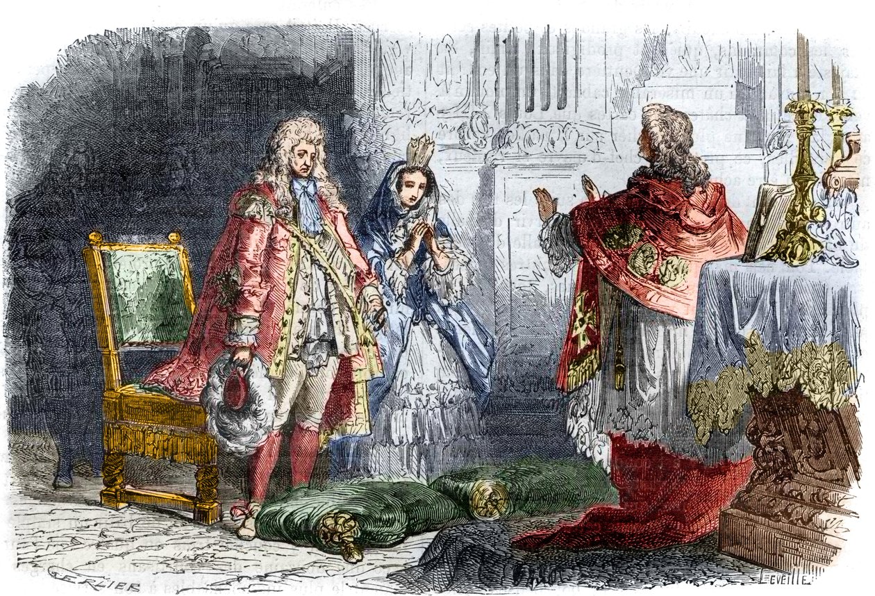 Ludvig XIV gifter sig med Francoise d? Aubigne, Marquise de Maintenon (vinter 1683/84) - Hemmeligt ægteskab mellem kong Ludvig XIV (1638-1715) og Francoise d