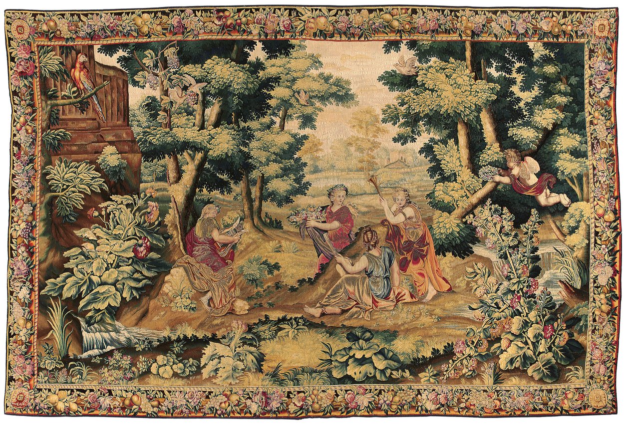 Louis XIV mytologisk gobelin, Gobelins eller Beauvais, slutningen af det 17. århundrede af French School