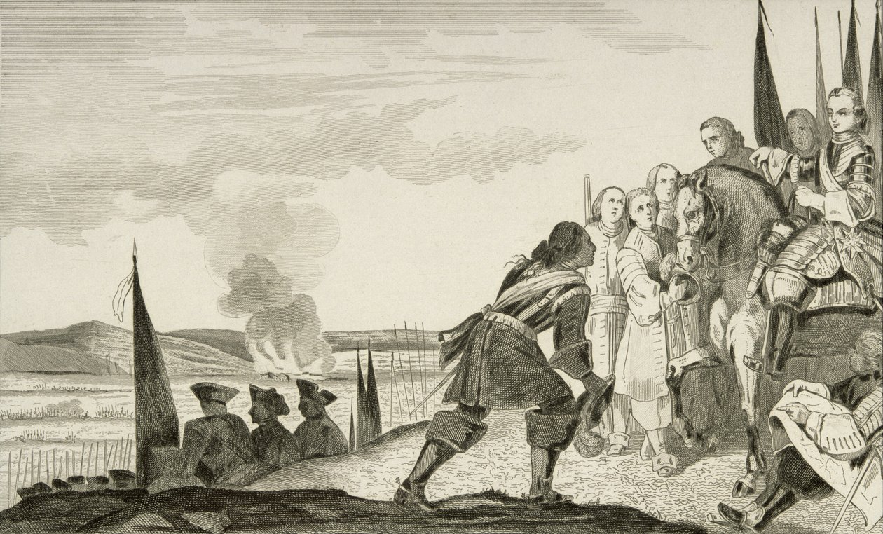 Louis XV (1710-74) ved slaget ved Fontenoi i 1745, fra 