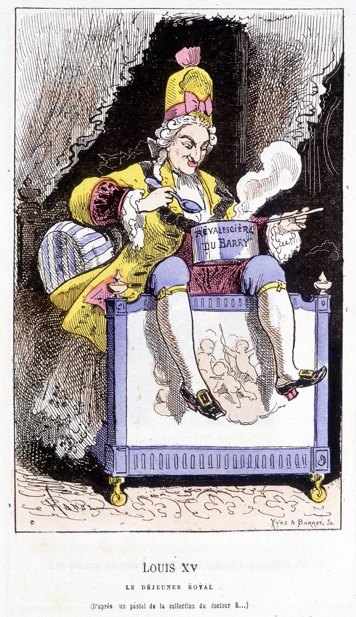 Louis XV - i "" History of France Tintamarresque"" af Touchatout af French School
