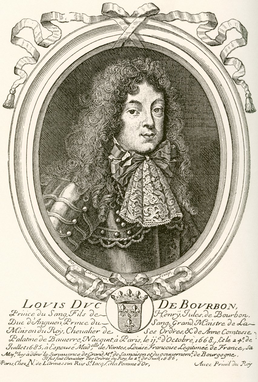 Louis de Bourbon, Prins af Condé, 1668 - 1710. Prins af blodet ved Louis XIV