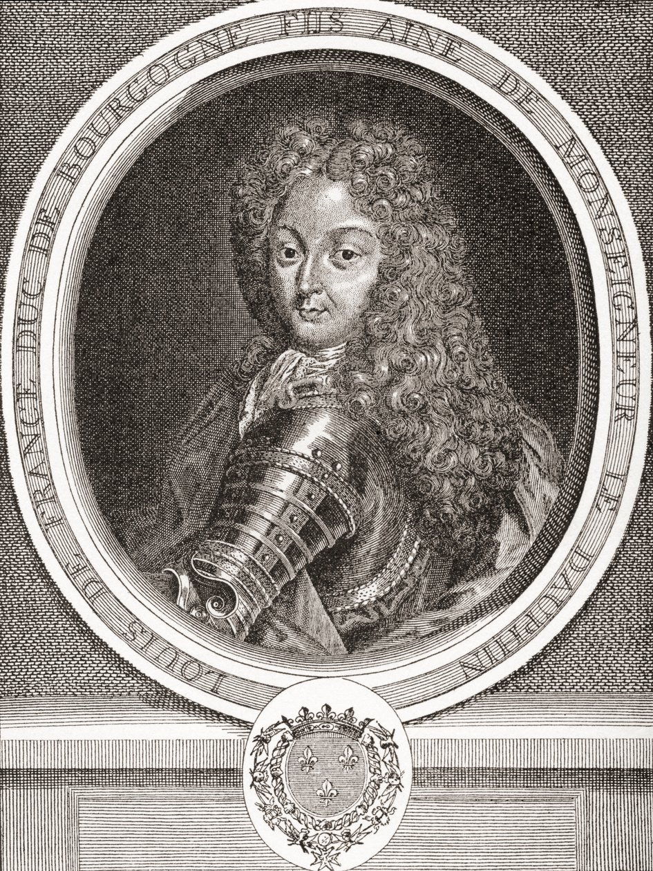 Louis de France, søn af Frankrig, hertug af Bourgogne, 1682 1712. Ældste søn af Louis, Dauphin af Frankrig, og kendt som Le Petit Dauphin. Fra Les Heures Libres udgivet 1908. af French School