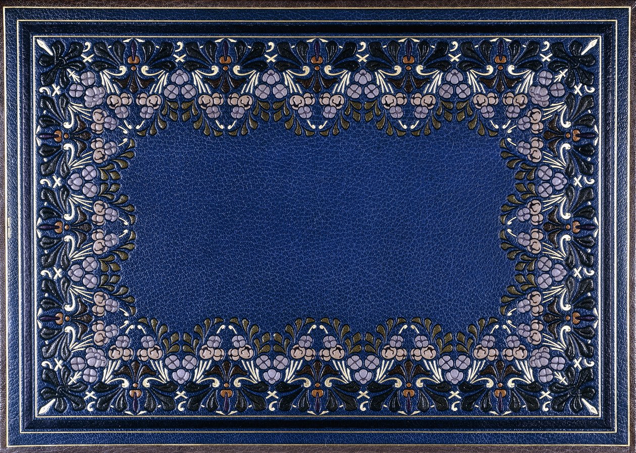 Nedre bogomslag med blomsterdesign, 1886 af French School